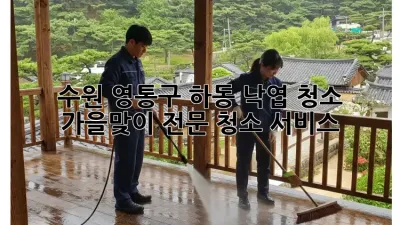 수원 영통구 하동 낙엽 청소, 가을맞이 전문 청소 서비스!
